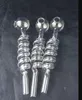 Multi-спираль котел Стек Бонги Аксессуары, стеклянные курительные трубки красочная мини-мульти-цвет Ручной Труба Лучшей Ложка стекло труба