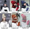 23 estilos chapéu de malha + cachecol + máscara + luvas terno de 4 peças/terno de 3 peças boné de fantasia de malha inverno macio quente meninas gorros mais