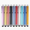 5000pcs / lot Moda Universal 9.0 HD de metal tela capacitiva de metal caneta stylus com clip para o telefone inteligente para Tablet