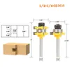 1-1 / 2 "2 bitars tunga och groove router bit set - gemensam montering Router bit set 1-1 / 2" lager trä skärverktyg