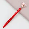 Diamond Butterfly Ballpoint Pen Bullet Type 10 Fashion Pens Office Stationery Creative Advertising 12 Colors3385688