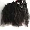 100g 120g 140g 4A Afro Kinky Curly Clip In Hair Weave Extension À La Mode Doux Lisse Soyeux 100% Naturel Noir Péruvien Vierge Cheveux Humains