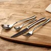 Set di stoviglie al chiaro di luna Coltello da tavola in acciaio inossidabile Forchetta e zuppa caffè gelato Cucchiaio Cucchiaino Posate 20 set EEA324