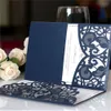 100pcs Elegant Blue White Gold Laser Cut Lace Wedding Invitation Card Covers Greeting Card Cover Party Decor Supplies7633471