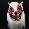 Masque effrayant d'halloween, nouveauté tête de cochon d'horreur avec cheveux, masques d'animaux, Costume de Cosplay Caveira, fournitures de Festival en Latex réalistes