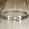Link Chain Bali Foxtail Bracelet Stainless Steel Silver Color For Men Double Links Brazalete 83inch 77inch Husbands Gifts5839245