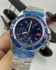 1884 Mens Relógios Montre de Luxe VK Quartzo Movimento Aço Inoxidável Azul Dial Borracha Strap Relosjes Lujo Para Hombre Cronógrafo