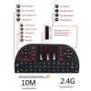 Mini i8 teclado retroiluminado 24G Mouse de ar sem fio sem fio