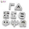 20pcslot intero e vendita al dettaglio 8mm Rhinestone Greek Slide Letter Fit Bracciale da polso fai -da -te Bracciale Accetta Personalizzazione LSSL0407399535