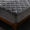豪華なサンゴの暖かいベッドカバークリスタルベルベットのマットレスカバーサプライヤー厚いベッドセット保護カバー