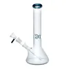 bongs water pipes beaker base water bong glass beaker water pipe 10'' Glass Bong with Color Accent on mouthpiece waterpipe beaker