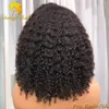 Perruque frontale en dentelle 360 pré-plumée avec des cheveux de bébé 45quot 180 densité perruques de cheveux humains bouclés brésiliens sans colle Shengji Remy Wig2508307