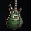 Custom 24 Lotus Knot Private Stock Sage Glow Smoke Burst 3415 Green Flame Maple Top Guitare électrique Lotus Knot Inlays, Tremolo Bridge