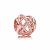 Lusso 18K oro rosa scavato Galaxy Charm Set scatola originale per Pandora braccialetto fai da te CZ diamante perline Charms accessori di gioielli