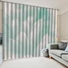 3d Living Room Curtain Simple Hand-painted Fantasy White Feathers Decorative Interior Beautiful Blackout Curtains