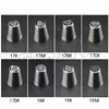 New Russian one piece flower mounting mouth 304 stainless steel large-size Cake Nozzle Cake Baking Tools with Coupler T9I00211