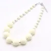 Nouveau Arrivel Solide Couleur Bonbons Acrylique Enfant Chunky Perles Collier De Mode Bubblegume Perle Chunky Collier Bijoux Bébé Enfant Fille