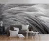 16d plume fonds d'écran moderne salon TV fond papier peint canapé chambre murale sans soudure papier peint