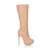 Sexy Del Partito Stiletto Tacco Alto Della Piattaforma Delle Donne Stivali Alti Al Ginocchio Rodilla Botas Mujer Tacon Alto de Aguja Langschaft Moda YJ3463BT-b1