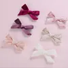 5535cm Childrens Korean Style Velvet Pretty Hairpins 21 Colors Baby Girls Sweet Bow Hair Clips Toddlers Party Pretty Barrettes3573991