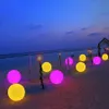 Thrisdar في الهواء الطلق إعادة شحن Glow Glow Ball Light 16 لون سباحة لاسلكي بركة تطفو الضوء على الكرة الأرضية للأطفال Party8158817