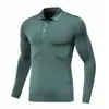 2021 Men de mode T-shirt Casual Long Long Slim Basic Male Golf Running Tshirt Fitness Clothes1250057