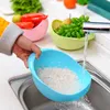 ustensiles de cuisine moules à bougies en silicone Plastique de qualité alimentaire Haricots de riz Pois Lavage Filtre Passoire Vert Rose Couleur Panier Tamis Égouttoir Gadget de nettoyage