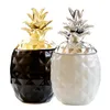 Ceramic pineapple Storage box Tank Ornament Figurine Ceramic Trinket Box Living Room Dining Table Decor8293247