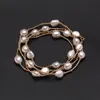 Hochwertige, modische, weiße, lange Perlenkette, barocke natürliche Süßwasserperlen, Schmuck für Frauen, Accessoires2729078