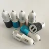 Car Charger Aluminum alloy Metal Dual USB Port Universal Real 1A for Smart Phone Small Steel Gun Pattern 1200PCS/LOT