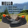 Mäns Combat Steel Toe Cap Anti Smashing Low Top Work Shoes Men Puncture Proof Army Tactical Safety Shoes