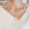 Collana con ciondolo a forma di alfabeto personalizzato con 26 lettere in oro argento da donna di vendita calda