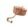 Traditionell klassisk kr￶kt torr tobaksr￶rskokare Pure kopparr￶r 20 cm M￤ssing Portable Creative Tobacco Tool