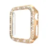 For Apple Watch Case Diamond Glitter Bling Crystal Diamonds Protective Cover PC Plated Bumper Frame for iWatch 38mm 42mm 40mm 44mm