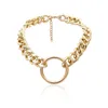 Vintage Punk Chunky Curb Chain Necklace For Women Elegant Gold Silver Collar Choker Sweater Chain Necklace92840104842159