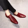 Chaussures Crocodile hommes chaussures de mariage classiques hommes chaussures de bureau italiennes noires formelles pour hommes Coiffeur grande taille