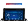 Auto Video Radio Android 10 GPS Navigation Bluetooth Touchscreen voor Toyota Highlander 2015-2018 Audio Stere Multimedia