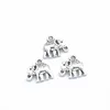 100pcspack éléphant charmes bijoux à bricoler soi-même faisant pendentif idéal pour bracelet colliers boucles d'oreilles artisanat fait à la main argent Bronze Charm7604970