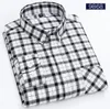 Hot Autumn Causal Classic Men Easy-Care Sukienka Koszulki Kolorowa Plaid Ubudowany Wyłącz Kołnierz Gentleman Custom Made Shirts Plus Size M ~ 5XL