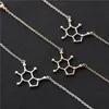 1 hexagon Coffee Molecule Chemical Physics Bio Chain bracelet Science Structure Care Geometry Polygon Gene Lucky woman mother men's family gifts jewelry