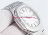 2019 Relógio De Luxo Mens 5711 / 1A-011 Pulseira De Aço Inoxidável Mostrador Branco Automático de Moda dos homens Relógios de Pulso