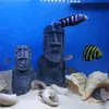 Résine Artificielle Aquarium Île De Pâques Statue Ornement Sous-Marin Aménagement Paysager Artisanat Ornements Fish Tank Décoration Accessoires XBJK2002