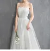 Robe de mariée en dentelle robe de bal ivoire envoyer avec jupon Salut Lo robes de mariée sans agrafes à lacets en tulle avec dentelle florale