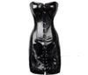 HAUT Corsets taille longue spéciaux Bustiers vêtements gothiques robe en simili cuir noir taille à pointes Shaper Corset S6XL CZ1527761700