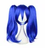 adjustable Select color and style Long Straight Synthetic Cosplay Hair With Two Ponytails Color High Temperature Fiber WIG