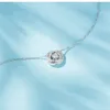 Choucong infinito Cruz colgantes 5A Zircon Cz Real 925 plata esterlina boda colgante con collar para mujer joyería nupcial