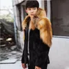 Clobee Homens Coats 2019 Mens Inverno Luxo Brasão Plus Size Mink Faux Fur Engrossar Blusão manga comprida Parka Fox Fur Coats M468