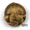 Chignon pour cheveux en soie synthétique haute température, simple et élégant. Chignon pour cheveux à 6 couleurs noir / or / brun