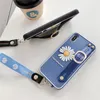 Силиконовый запястье Держатель Chrysanthemum Чехол для телефона для iPhone 11 Pro Max SE XR XS Резиновая булавка защитный чехол с ремешком