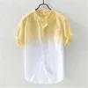 Hommes Casual Respirant Col Chemises Tendance De La Mode D'été Suspendus Teint Dégradé Chemise Designer Plage Blouses Cool Eid Vacances Vêtements